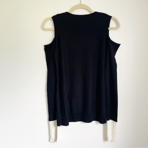 3.1 Phillip Lim Cutout Sweater quiet luxury color block crew neck office work - Picture 2 of 4